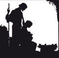 Nativity silhouette Royalty Free Stock Photo