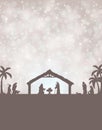 Nativity Silhouette Christmas background abstract Royalty Free Stock Photo