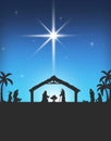 Nativity Silhouette Christmas background abstract Royalty Free Stock Photo