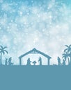 Nativity Silhouette Christmas background abstract Royalty Free Stock Photo