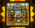 Nativity Stained Glass Saint Catherine Nativity Church Bethlehem Palestine Royalty Free Stock Photo