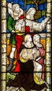 Nativity Stained Glass Window Royalty Free Stock Photo