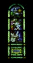 Nativity Stainglass Royalty Free Stock Photo