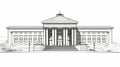 Natl Library Of Congress Drawing: Realistic Neoclassical Symmetry By Phil Noto