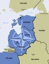 NATO air police policing mission baltic states map