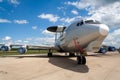 NATO Boeing E-3 Sentry AWACS radar plane in special livery at NATO Geilenkirchen airbase. Germany - June 17, 2007 Royalty Free Stock Photo