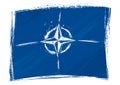 Grunge painted NATO flag