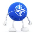 NATO flag, 3d man Royalty Free Stock Photo