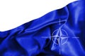 NATO flag silk fabric celebration wallpaper background wave alliance security