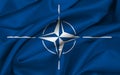 NATO flag waving