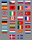 Nato flags Royalty Free Stock Photo