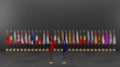 NATO Member countries flags, Flags of NATO members, NATO summit, with turkey NATO, turkey NATO, 3D work and 3D illustration