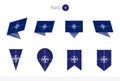 Nato national flag collection, eight versions of Nato vector flags