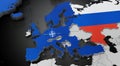 NATO - North Atlantic Treaty Organization member countries in Europe and Russia