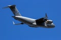 NATO owned Hungarian Air Force Boeing C-17 Globemaster III transport plane in flight. The Netherlands - September 7, 2016