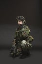 NATO soldier in full gear.