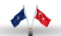 NATO and Turkey flags