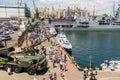 NATO warships in Ukraine. NATO naval forces in the port of Odessa. Odessa. Ukraine. 201.07.07.The flagship of the Ukrainian fleet