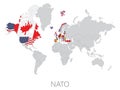 Nato on world map