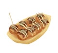 Natsu Matsuri Japanese Summer Festival Element Takoyaki Royalty Free Stock Photo