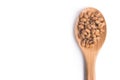 Natto. Fermented soybeans into a spoon