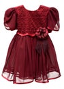 Natty crimson baby gown Royalty Free Stock Photo