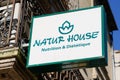 Natur House text sign and logo front of store healthy lifestyle in natural way Royalty Free Stock Photo
