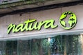 Natura logo on Natura store Royalty Free Stock Photo
