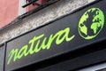 Natura logo on Natura store Royalty Free Stock Photo