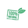 100% natural rubber stamp Royalty Free Stock Photo