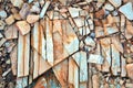Natural abstract patterns and textures in fractured rock