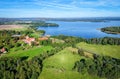 Natural aerial panorama landscape