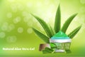 Aloe vera gel vector advertising poster template