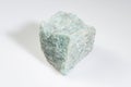 Natural Amazonite Gemstone in Raw Form Displayed on White Background Royalty Free Stock Photo