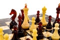 Natural amber different chess pieces figures