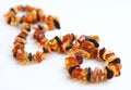 Natural amber necklace Royalty Free Stock Photo