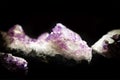 Natural amethyst stone, purple amethyst crystals Royalty Free Stock Photo