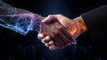 Natural anatomy, high detailed handshake of business partners, success of investment, african and american shaking hands, Working Royalty Free Stock Photo