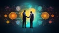 Natural anatomy, high detailed handshake of business partners, success of investment, african and american shaking hands, Working Royalty Free Stock Photo
