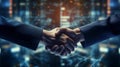 Natural anatomy, high detailed handshake of business partners, success of investment, african and american shaking hands, Working Royalty Free Stock Photo