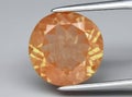 natural andesine sunstone gem on the background Royalty Free Stock Photo