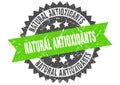 Natural antioxidants stamp. natural antioxidants grunge round sign. Royalty Free Stock Photo