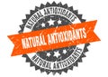 natural antioxidants stamp. natural antioxidants grunge round sign. Royalty Free Stock Photo