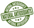 natural antioxidants stamp. natural antioxidants label. round grunge sign