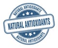 natural antioxidants stamp. natural antioxidants round grunge sign. Royalty Free Stock Photo