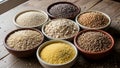 Natural appeal highlighting the versatility of grains in culinary Royalty Free Stock Photo