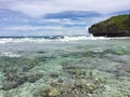 The natural aquarium on the ladder beach of Saipan