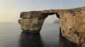 Natural Arch Azure Window of island Gozo, Malta Royalty Free Stock Photo