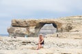 Natural arch Azure Window the most loved natural feature and landmark of Gozo island, Malta