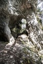 Natural arch bellow Poludnica hill in Nizke Tatry mountains in Slovakia